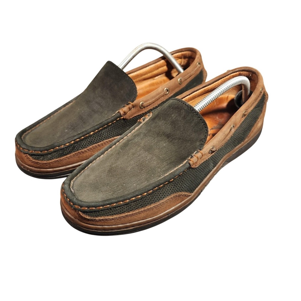 Tommy Bahama Shoes Mens Size 11 Black Slip On Loafer Boat Driving Mesh TB-259